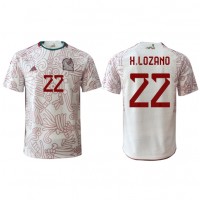 Mexico Hirving Lozano #22 Fotballklær Bortedrakt VM 2022 Kortermet